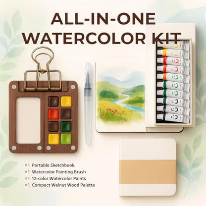 Mini Watercolor Travel Set