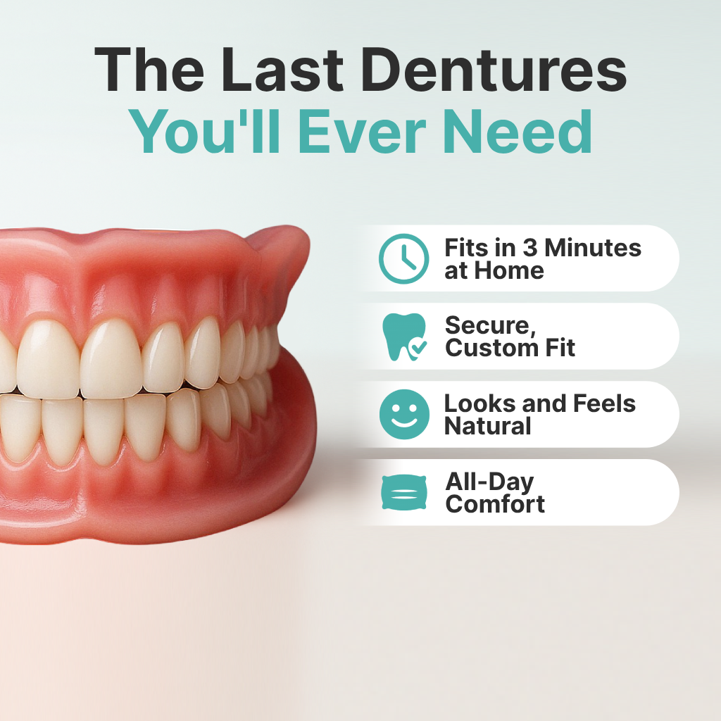 ✨Ends Today: 70% OFF! ⏰ Custom-Fit Full Functional Dentures Make you more confident
